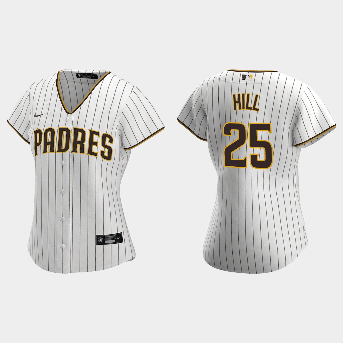 Women San Diego Padres Tim Hill White Brown  Jersey