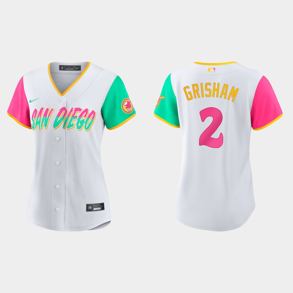Women San Diego Padres Trent Grisham White 2022 City Connect  Jersey
