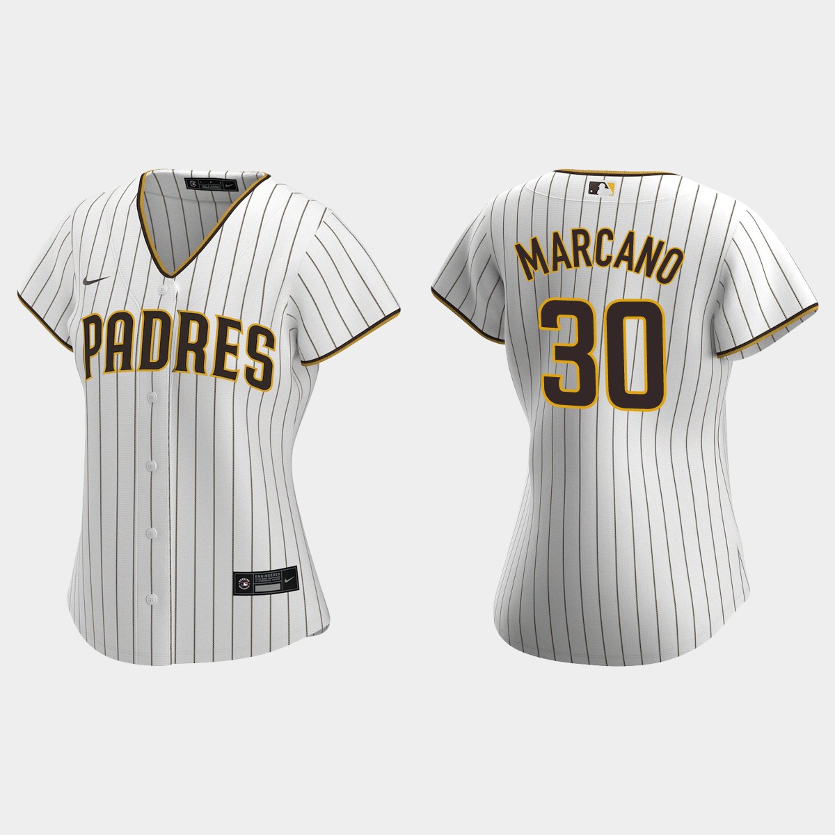Women San Diego Padres Tucupita Marcano White Brown  Jersey