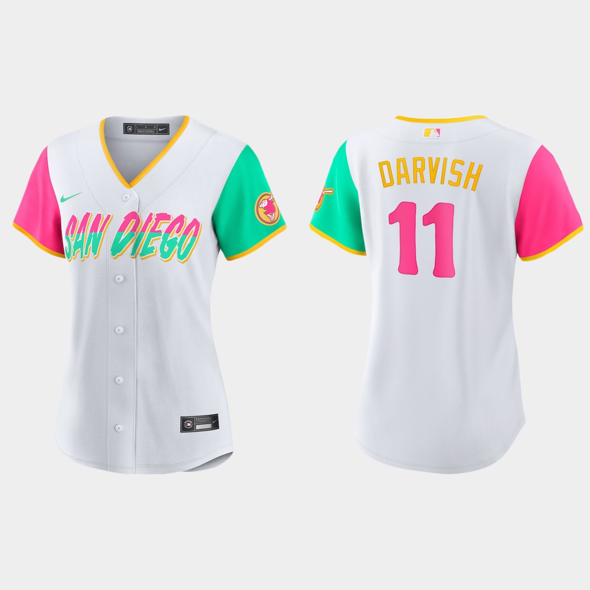 Women San Diego Padres Yu Darvish White 2022 City Connect  Jersey