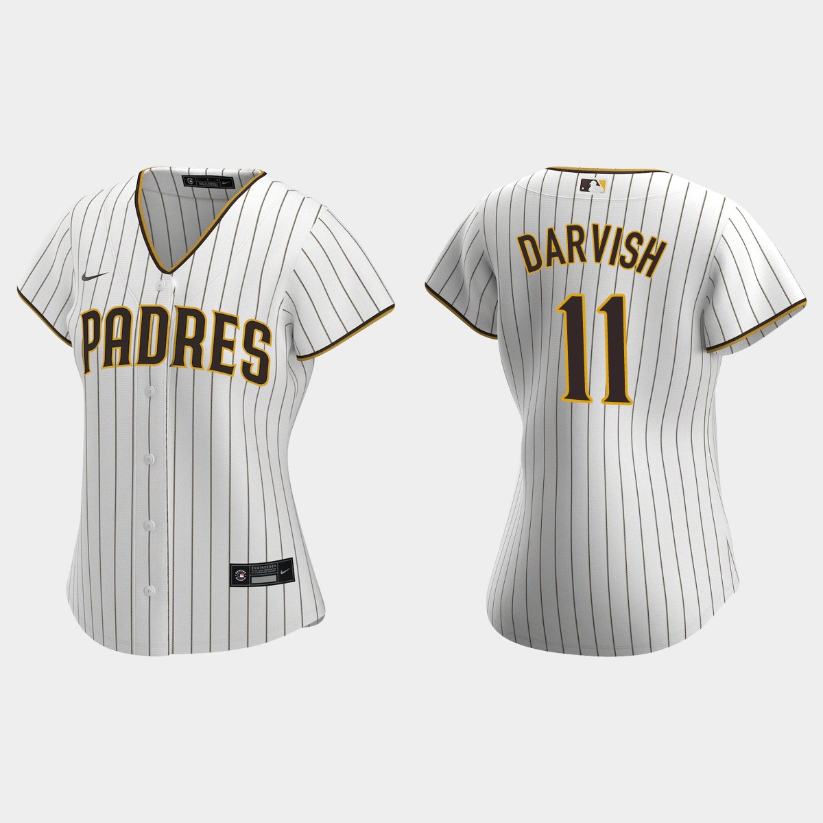Women San Diego Padres Yu Darvish White Brown  Home Jersey