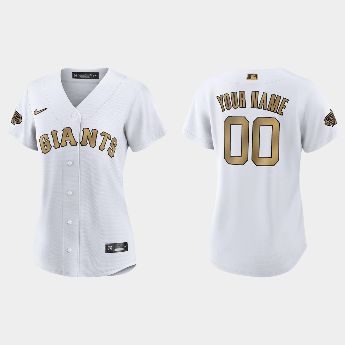 Women San Francisco Giants Custom White 2022 MLB All-Star Game  Jersey
