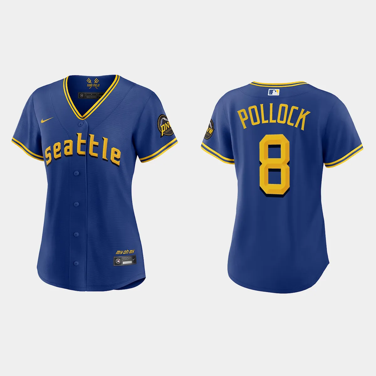 Women Seattle Mariners AJ Pollock Royal 2023 City Connect  Jersey