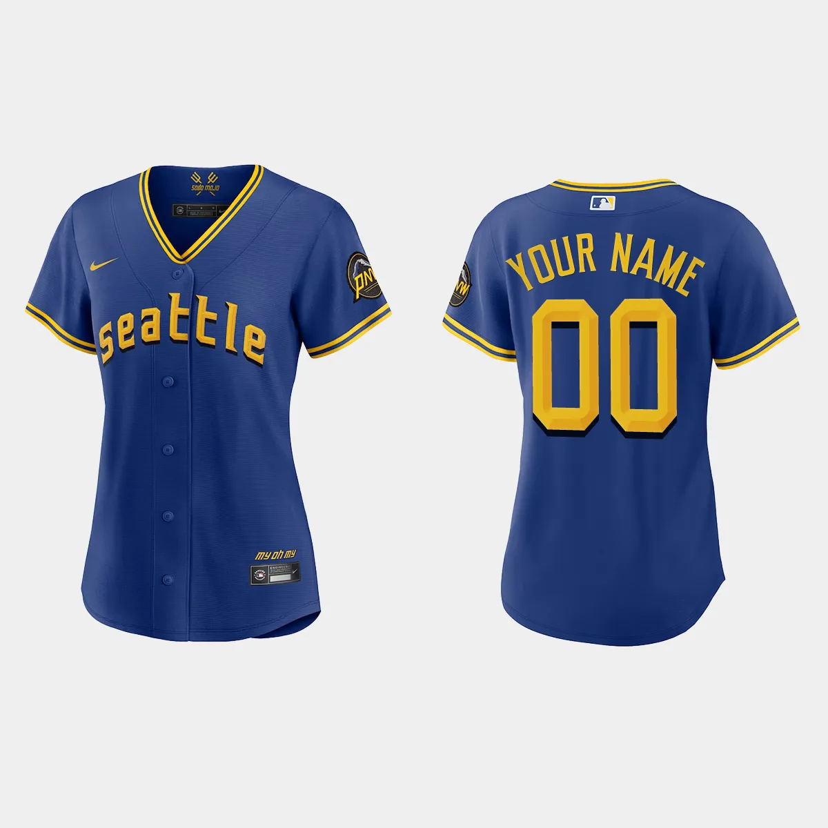 Women Seattle Mariners Custom Royal 2023 City Connect  Jersey