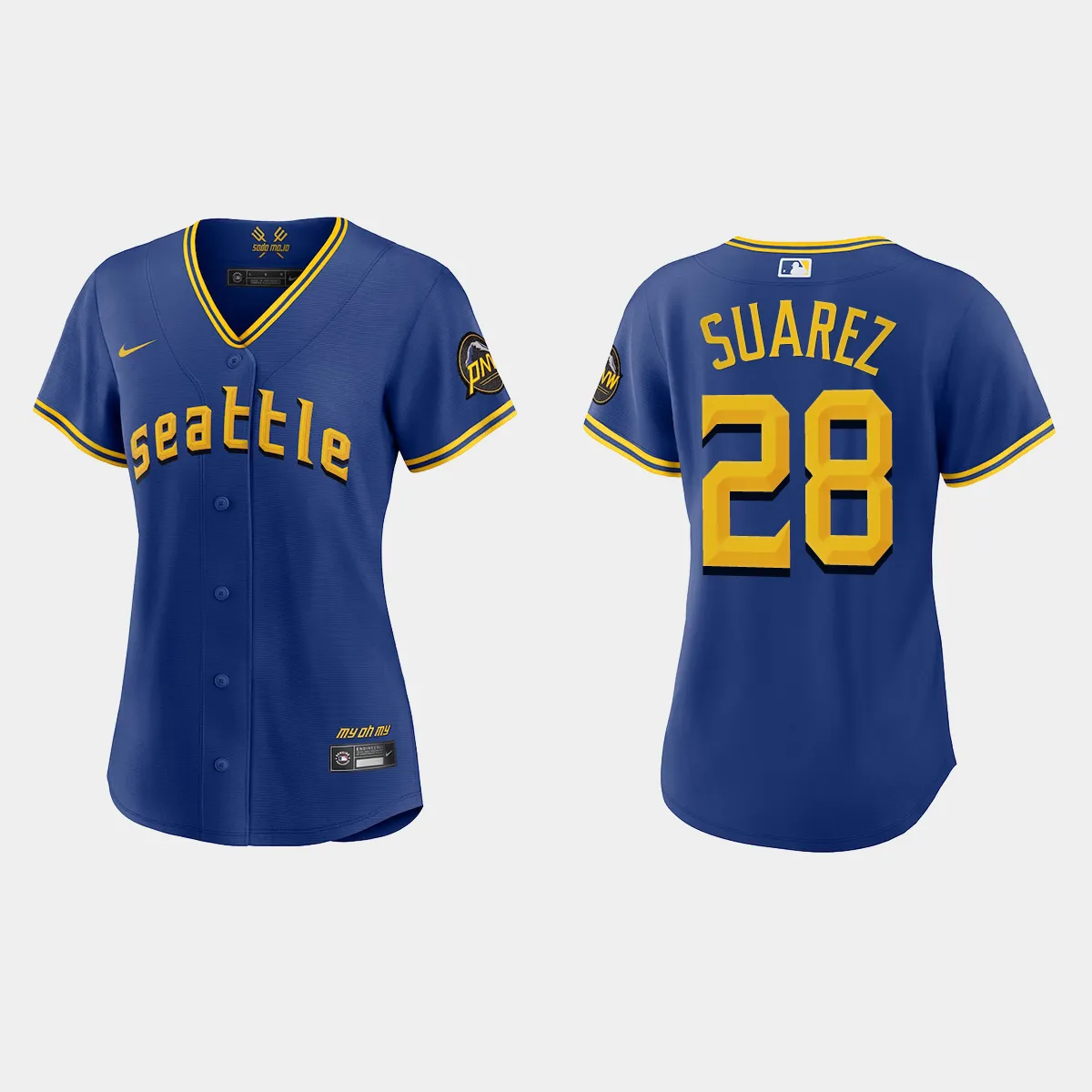 Women Seattle Mariners Eugenio Suarez Royal 2023 City Connect  Jersey