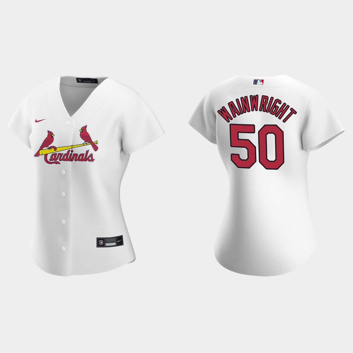 Women St. Louis Cardinals Adam Wainwright White  2020 Home Jersey
