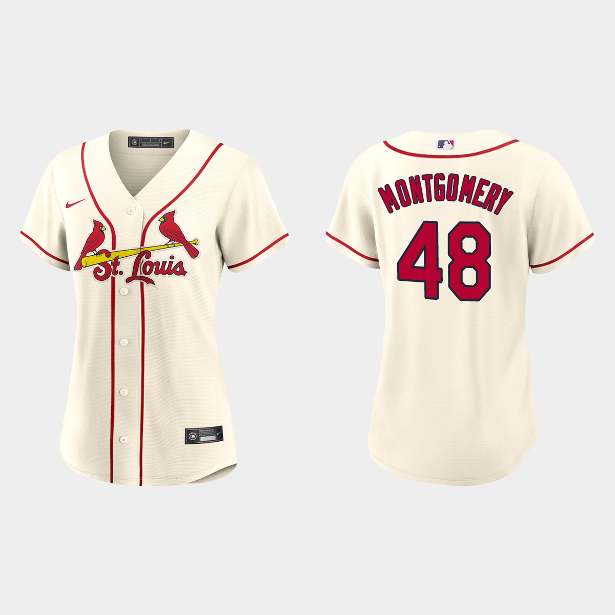 Women St. Louis Cardinals Jordan Montgomery Cream  Jersey