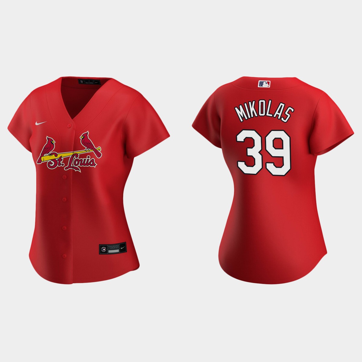 Women St. Louis Cardinals Miles Mikolas Red  2020 Alternate Jersey