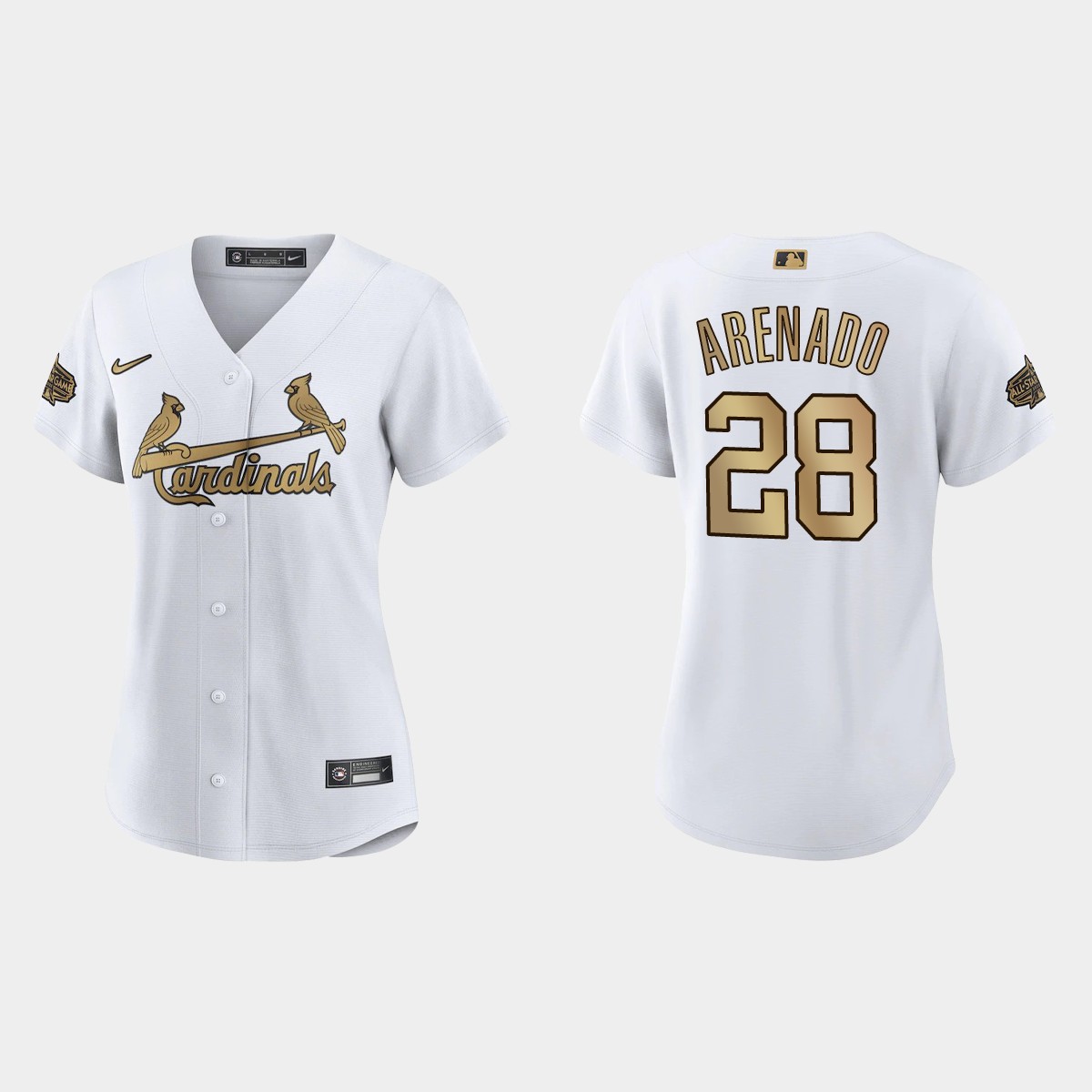Women St. Louis Cardinals Nolan Arenado White 2022 MLB All-Star Game  Jersey