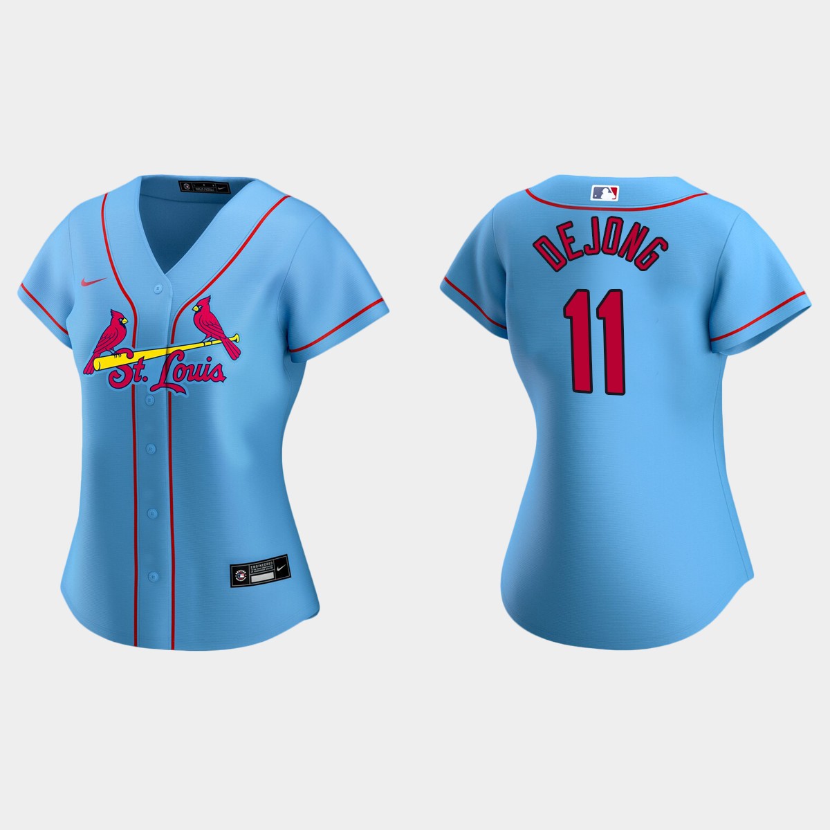 Women St. Louis Cardinals Paul DeJong Light Blue  2020 Alternate Jersey