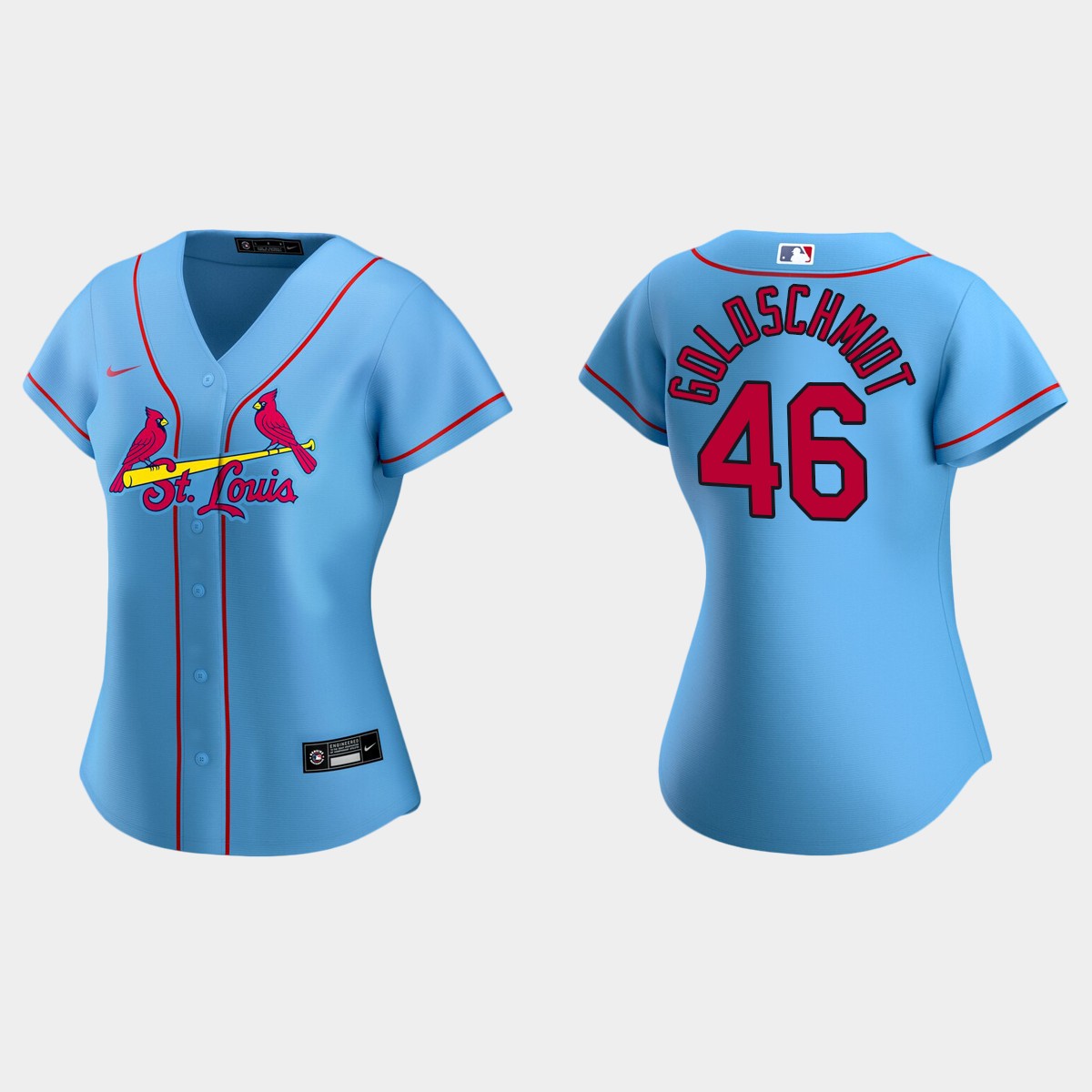 Women St. Louis Cardinals Paul Goldschmidt Light Blue  2020 Alternate Jersey
