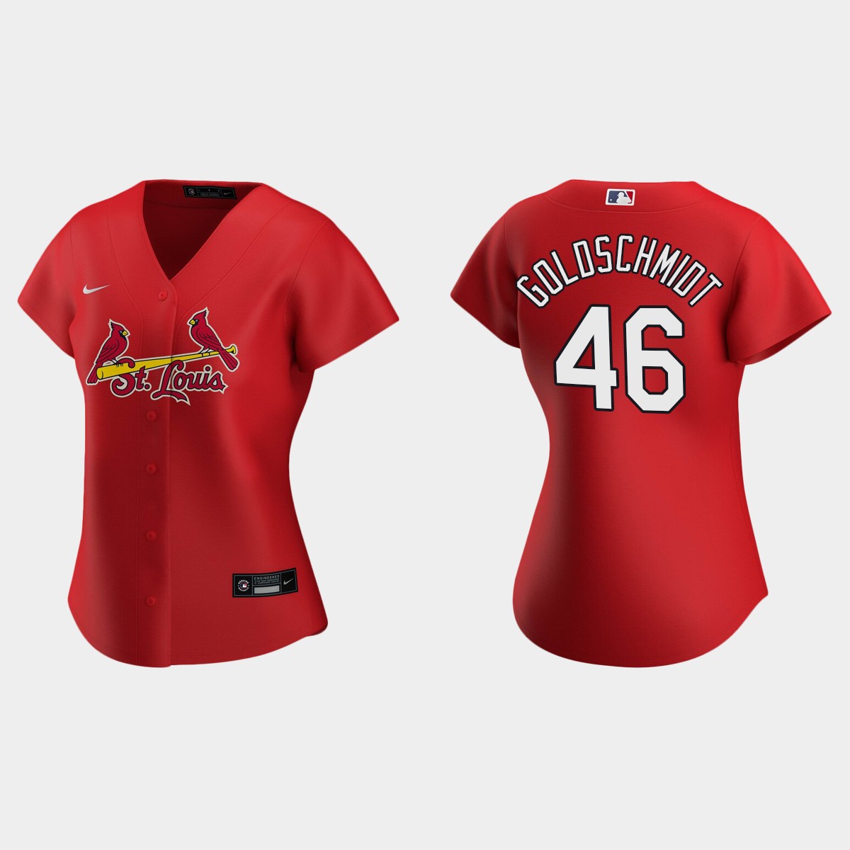 Women St. Louis Cardinals Paul Goldschmidt Red  2020 Alternate Jersey