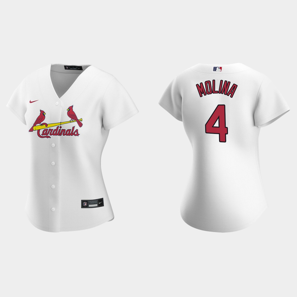 Women St. Louis Cardinals Yadier Molina White  2020 Home Jersey