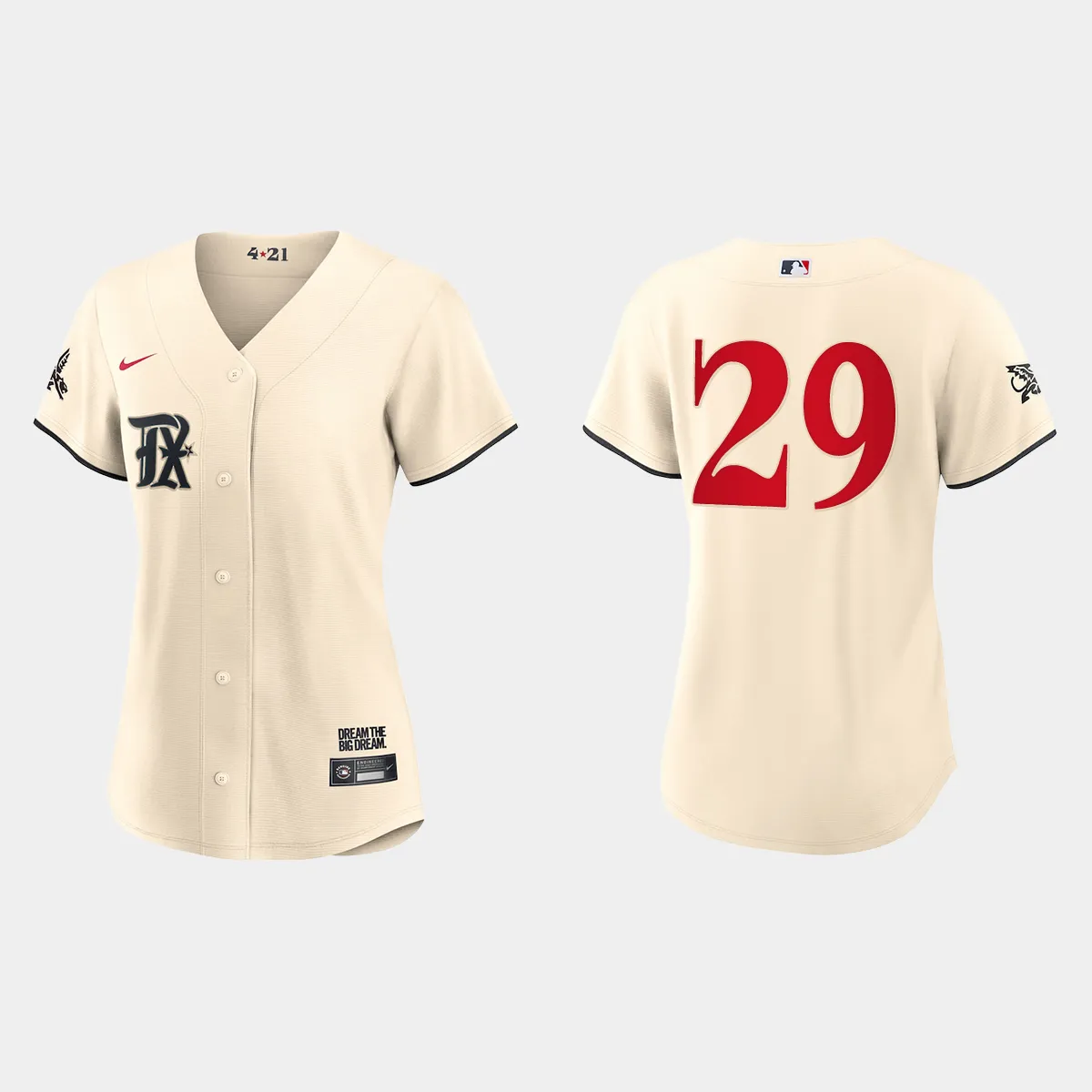 Women Texas Rangers Adrian Beltre Cream 2023 City Connect  Jersey