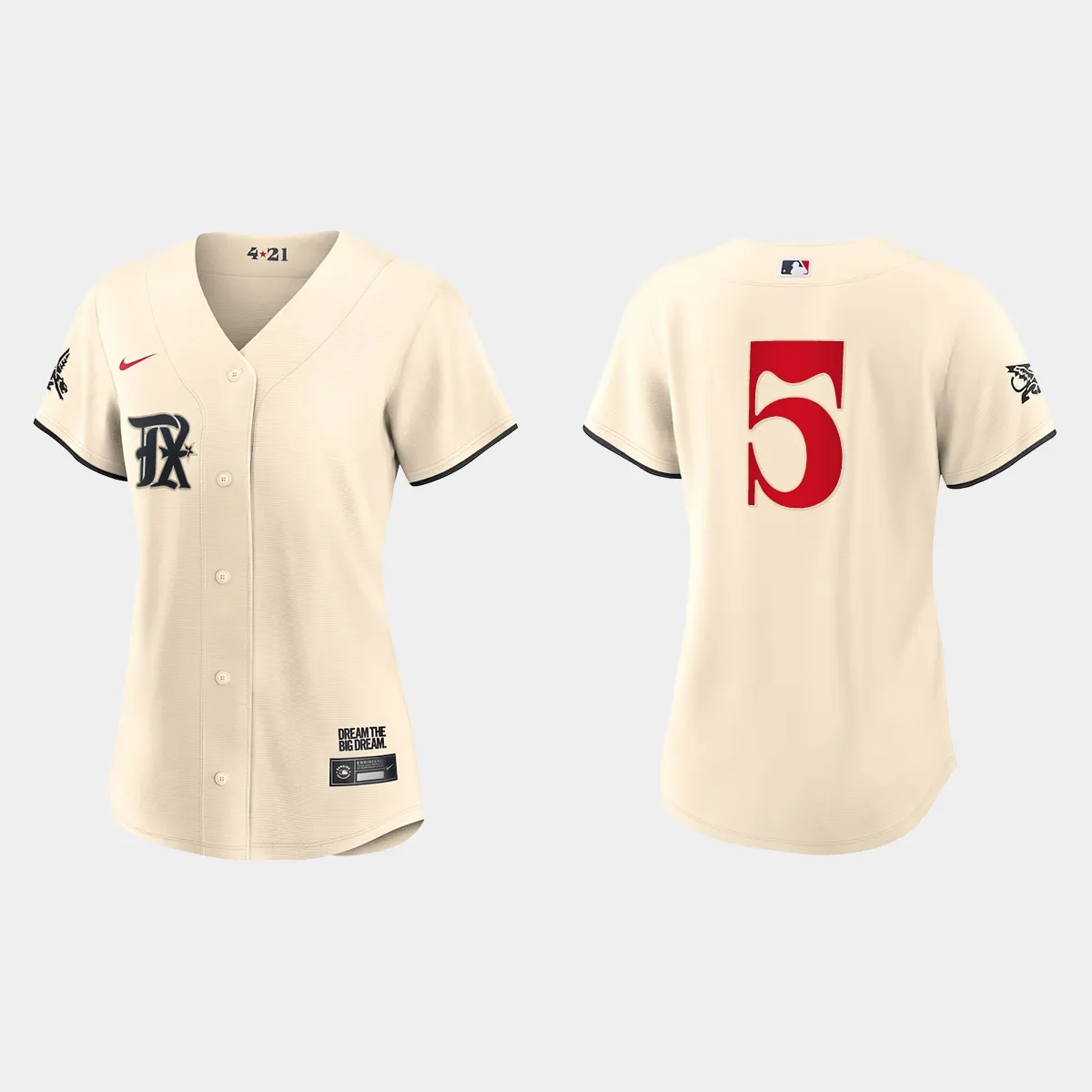 Women Texas Rangers Corey Seager Cream 2023 City Connect  Jersey
