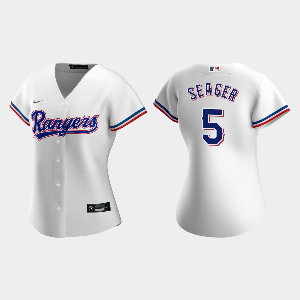 Women Texas Rangers Corey Seager White  Jersey