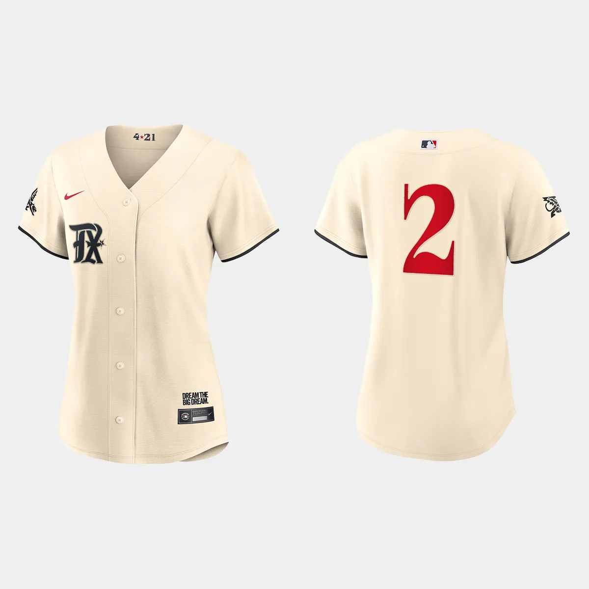 Women Texas Rangers Marcus Semien Cream 2023 City Connect  Jersey