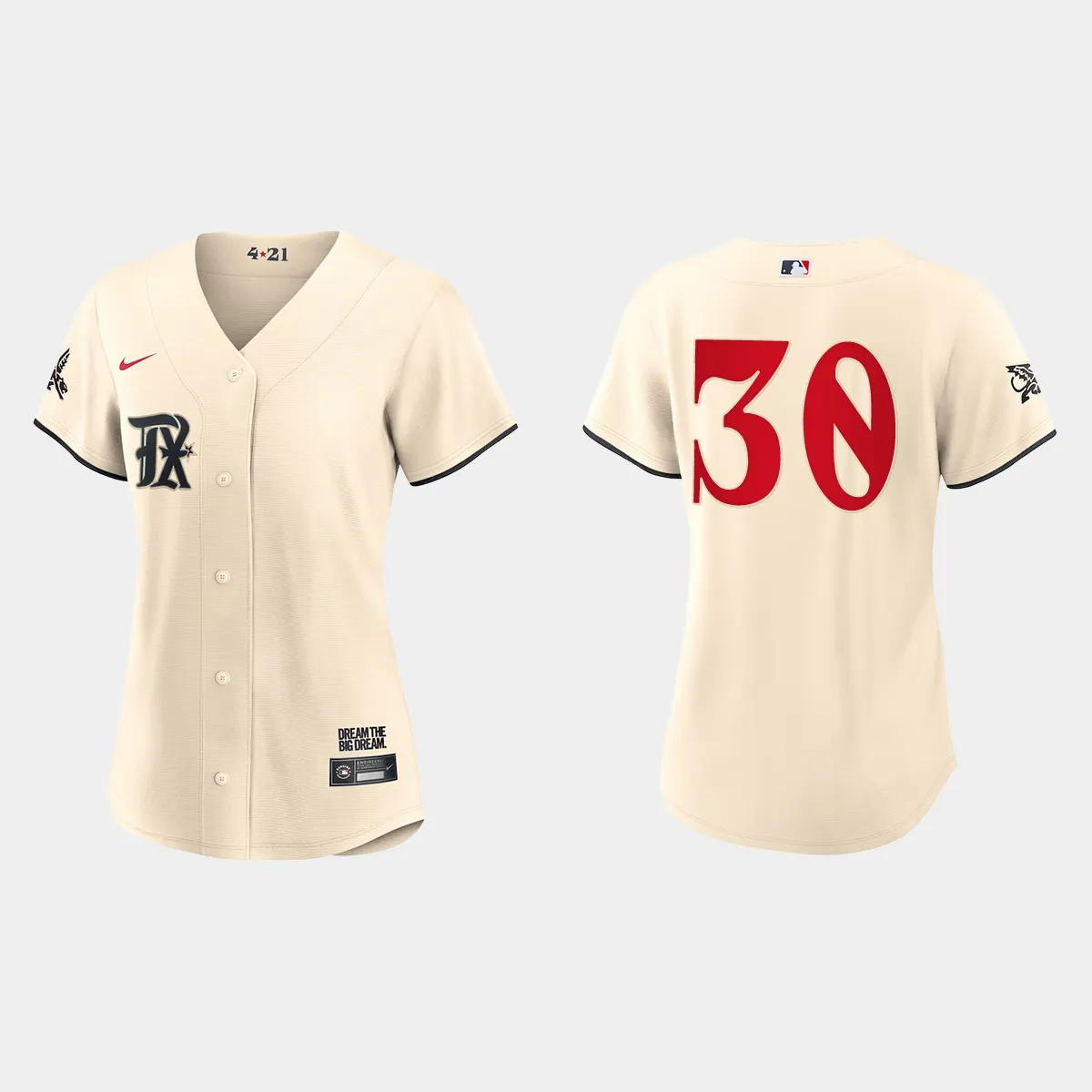 Women Texas Rangers Nathaniel Lowe Cream 2023 City Connect  Jersey