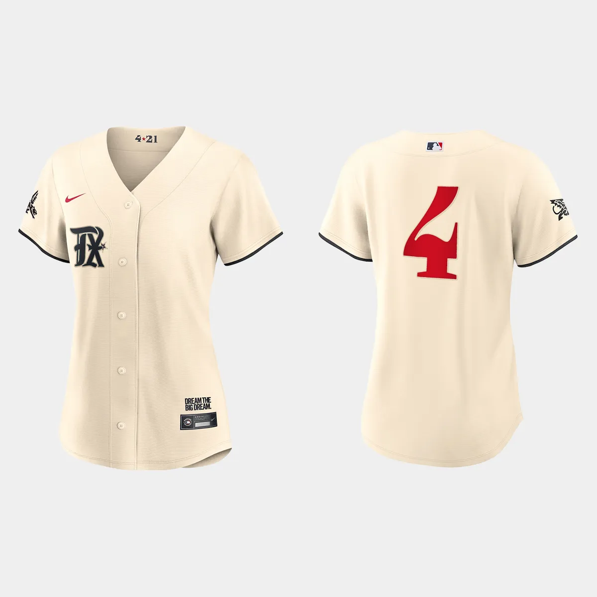 Women Texas Rangers Robbie Grossman Cream 2023 City Connect  Jersey