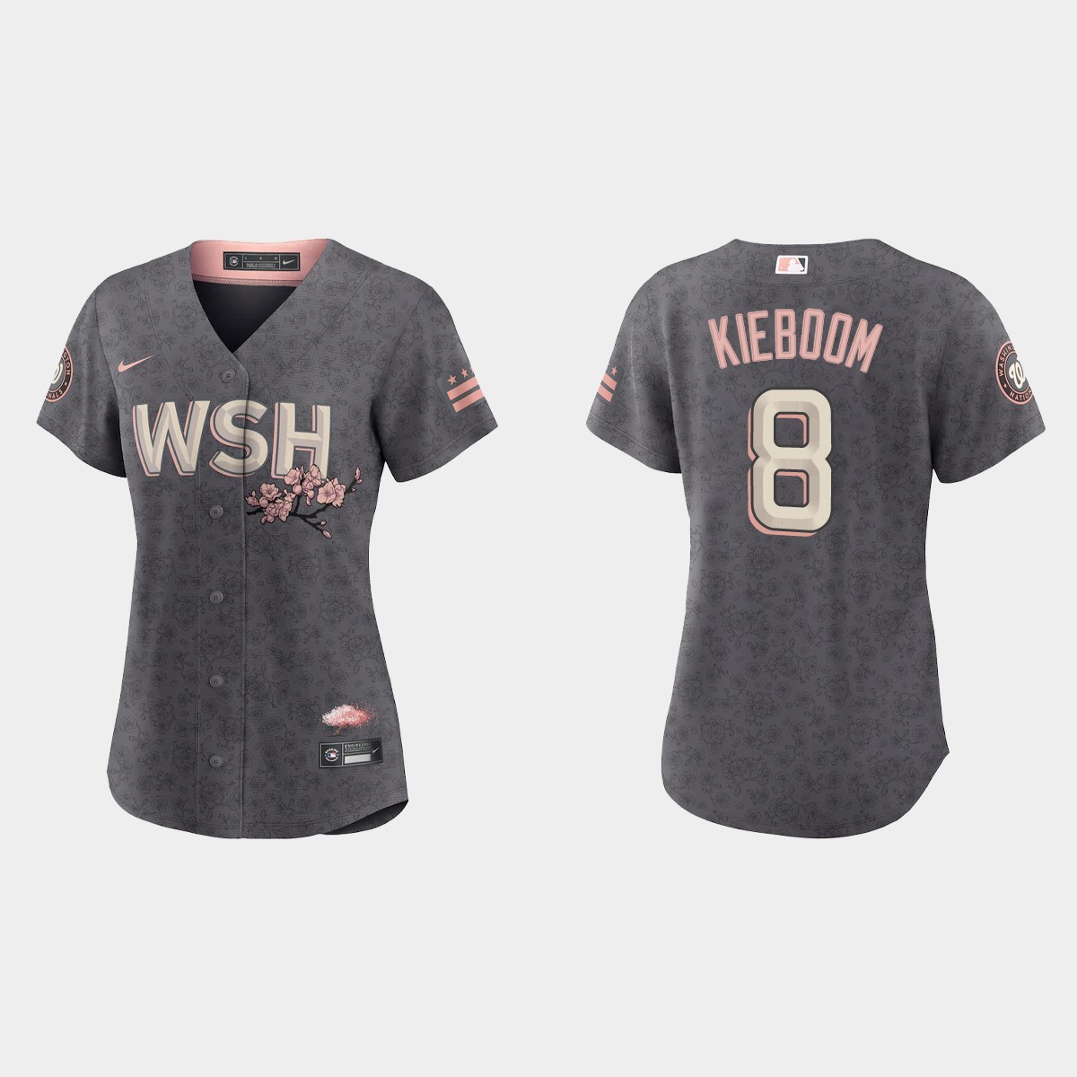 Women Washington Nationals Carter Kieboom Gray 2022 City Connect  Jersey