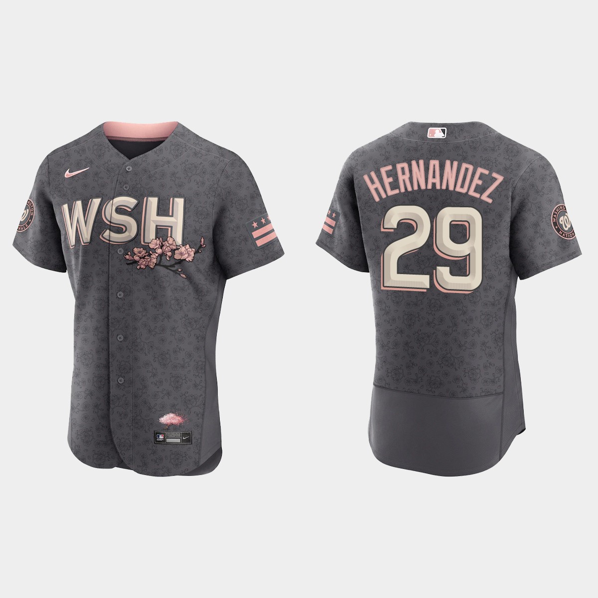 Yadiel Hernandez Washington Nationals 2022 City Connect Jersey - Gray