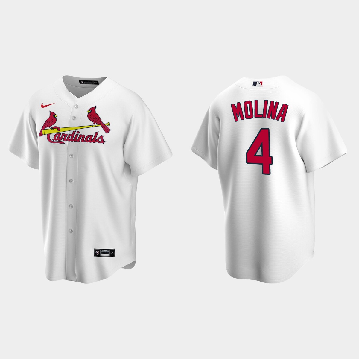 Yadier Molina #4 St. Louis Cardinals Home Jersey - White