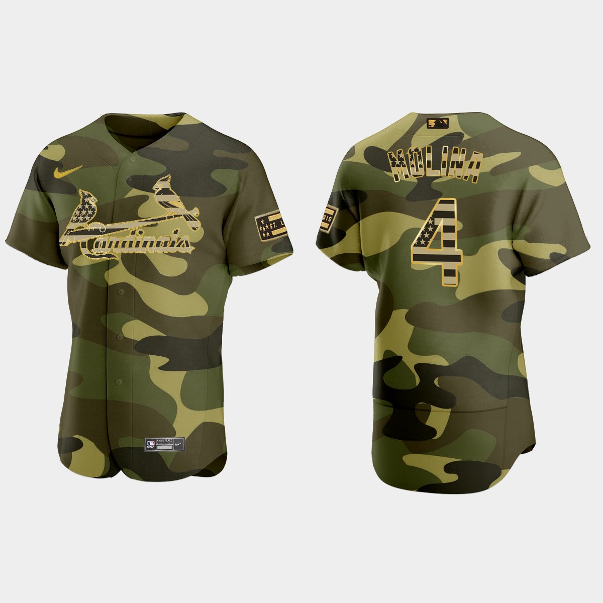 Yadier Molina St. Louis Cardinals 2022 Armed Forces Day Jersey - Camo