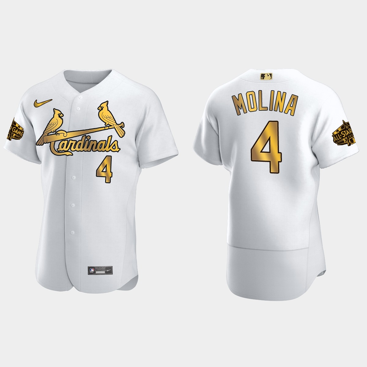 Yadier Molina St. Louis Cardinals 2022 MLB All-Star Game Jersey - White Gold