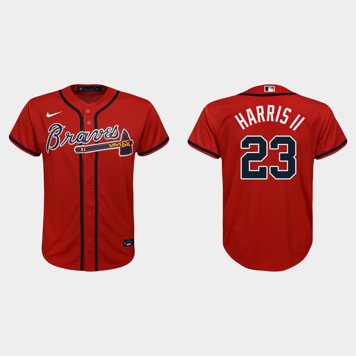 Youth Atlanta Braves Michael Harris II Red  Alternate Jersey