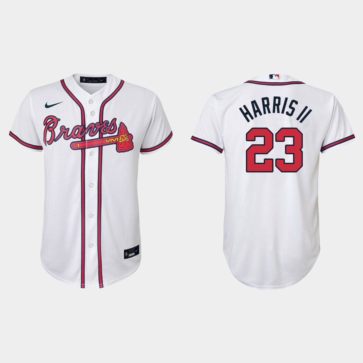 Youth Atlanta Braves Michael Harris II White  Home Jersey