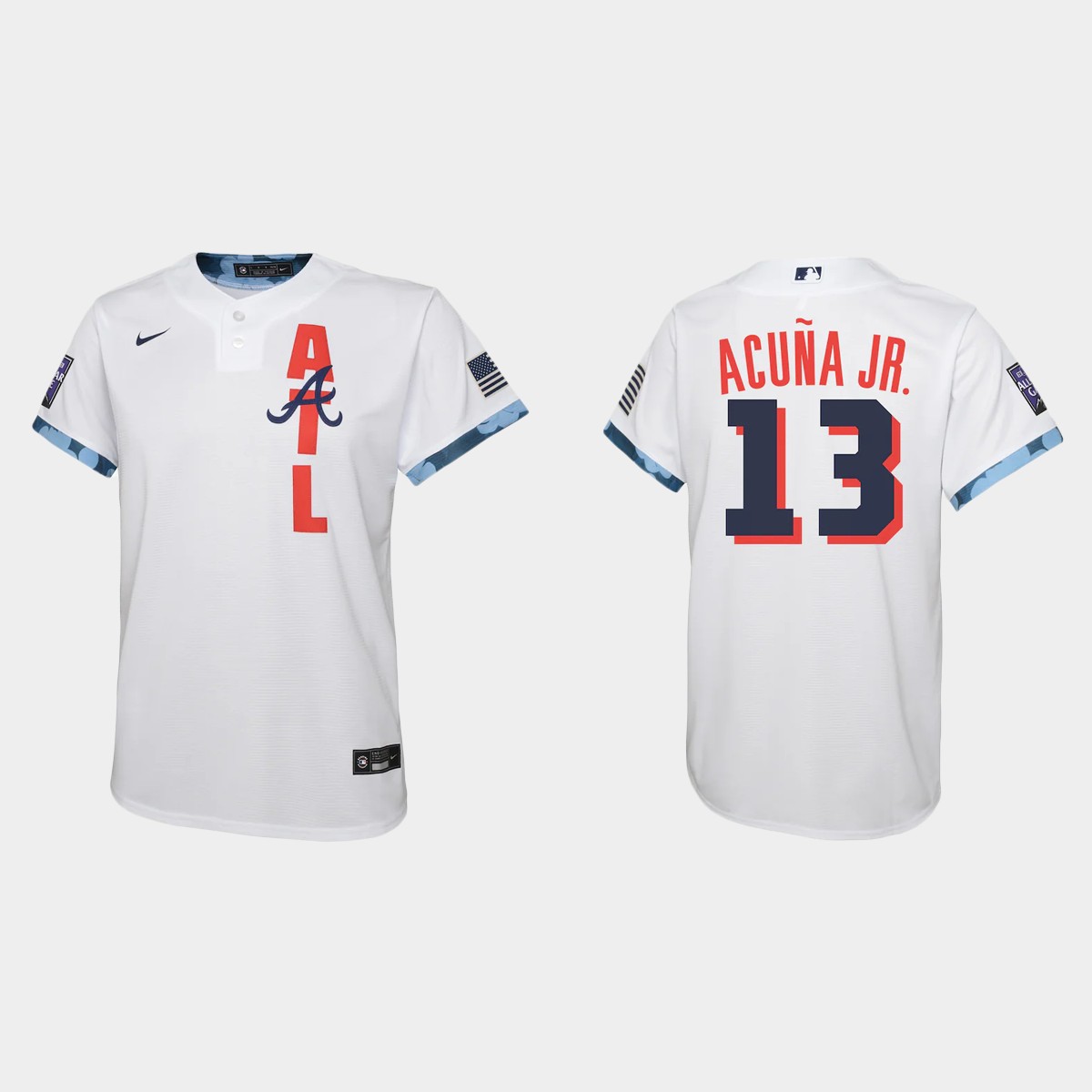 Youth Atlanta Braves Ronald Acuna Jr. White 2021 MLB All-Star Game Jersey