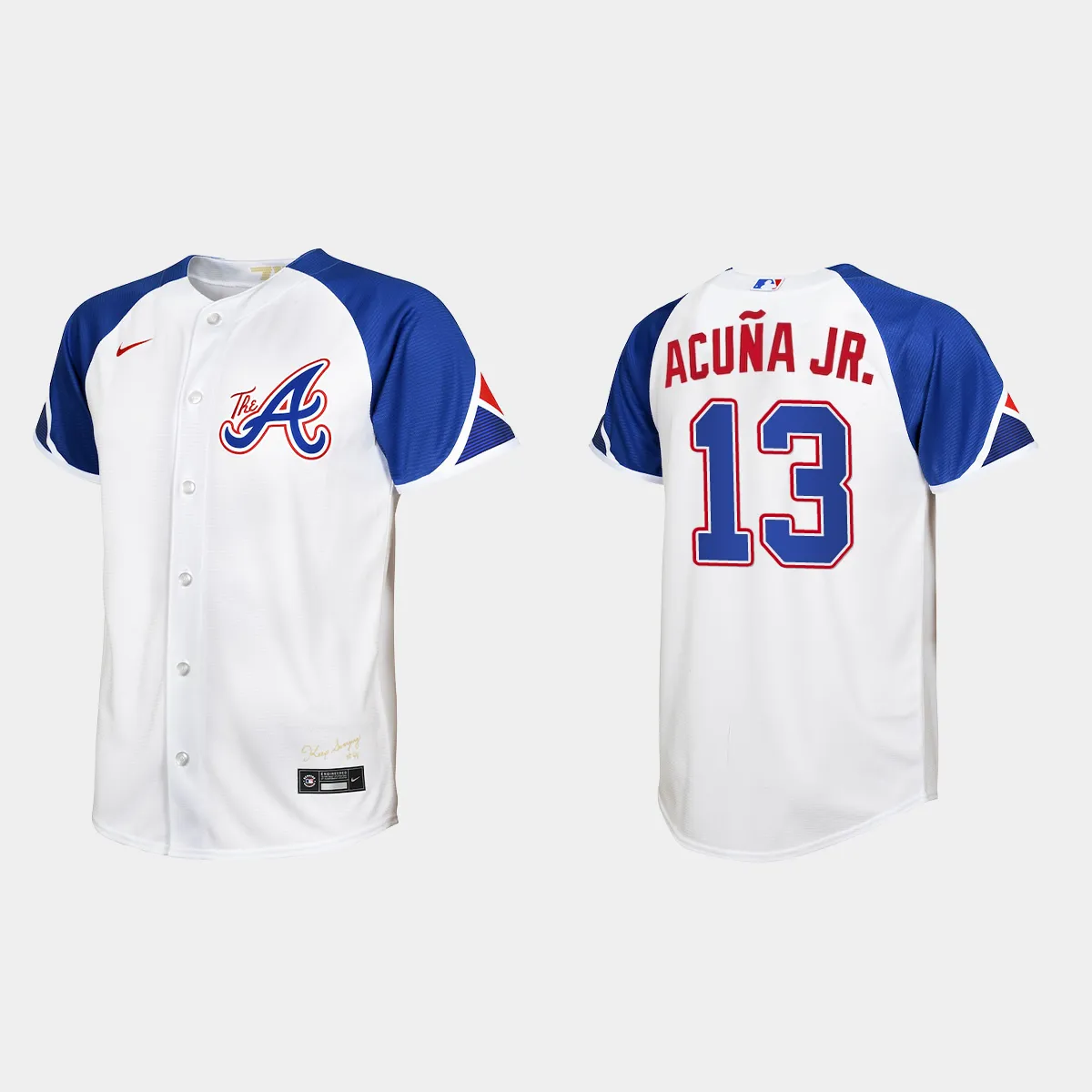 Youth Atlanta Braves Ronald Acuna Jr. White 2023 City Connect  Jersey
