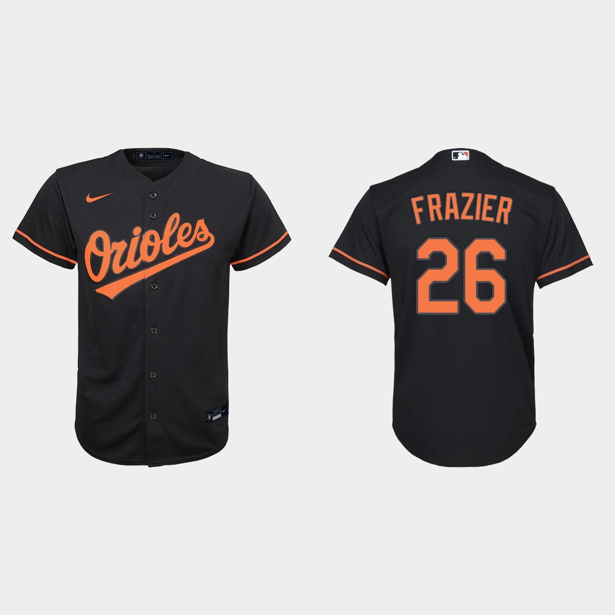 Youth Baltimore Orioles Adam Frazier Black  Alternate Jersey
