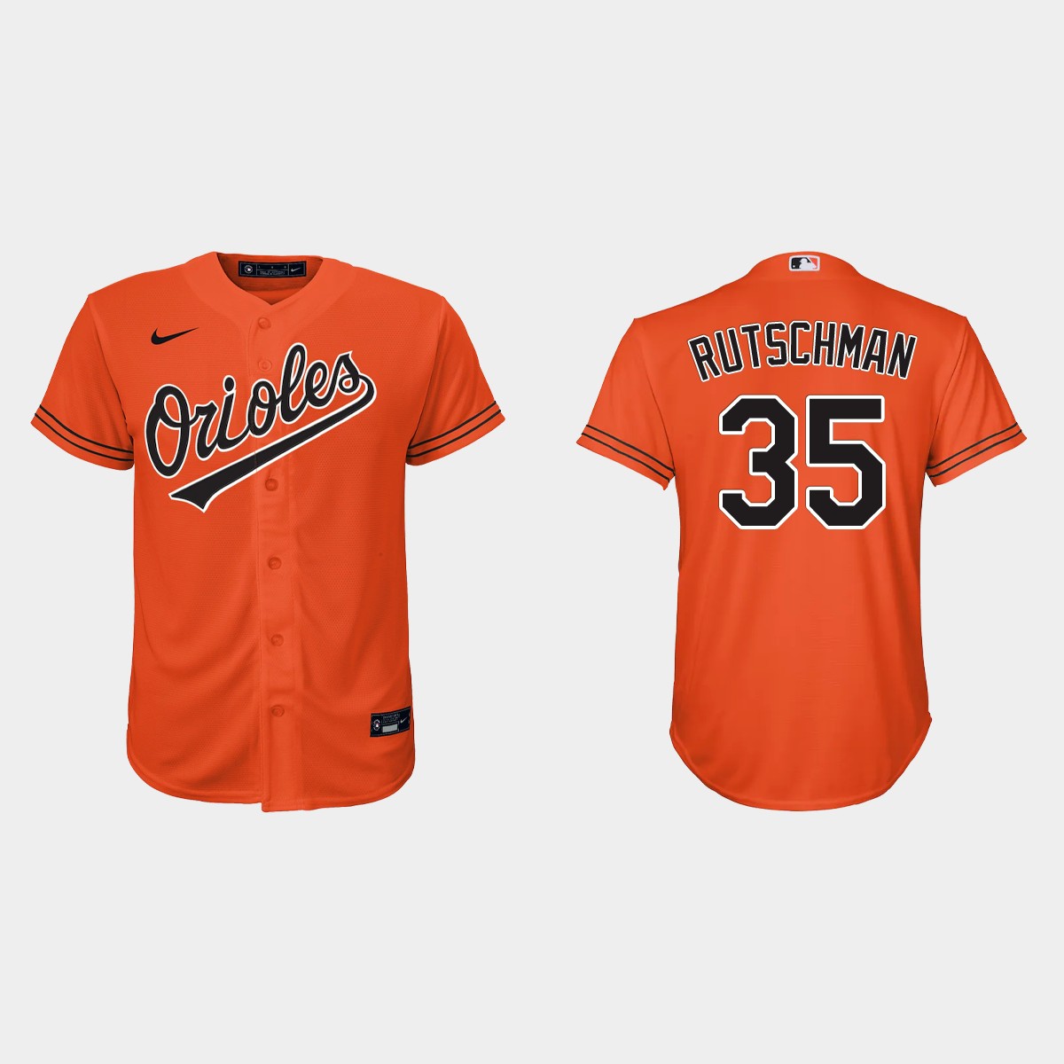 Youth Baltimore Orioles Adley Rutschman Orange  Jersey
