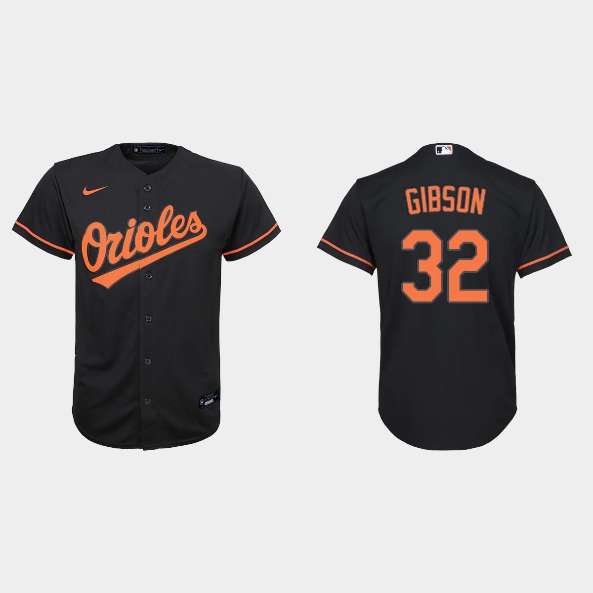 Youth Baltimore Orioles Kyle Gibson Black  Alternate Jersey