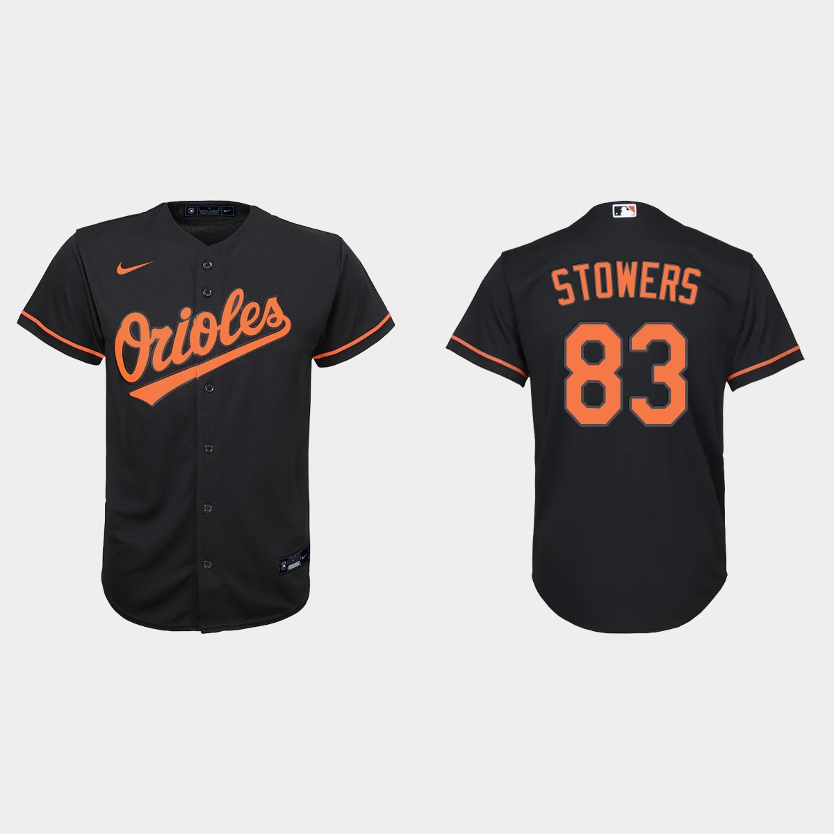 Youth Baltimore Orioles Kyle Stowers Black  Alternate Jersey