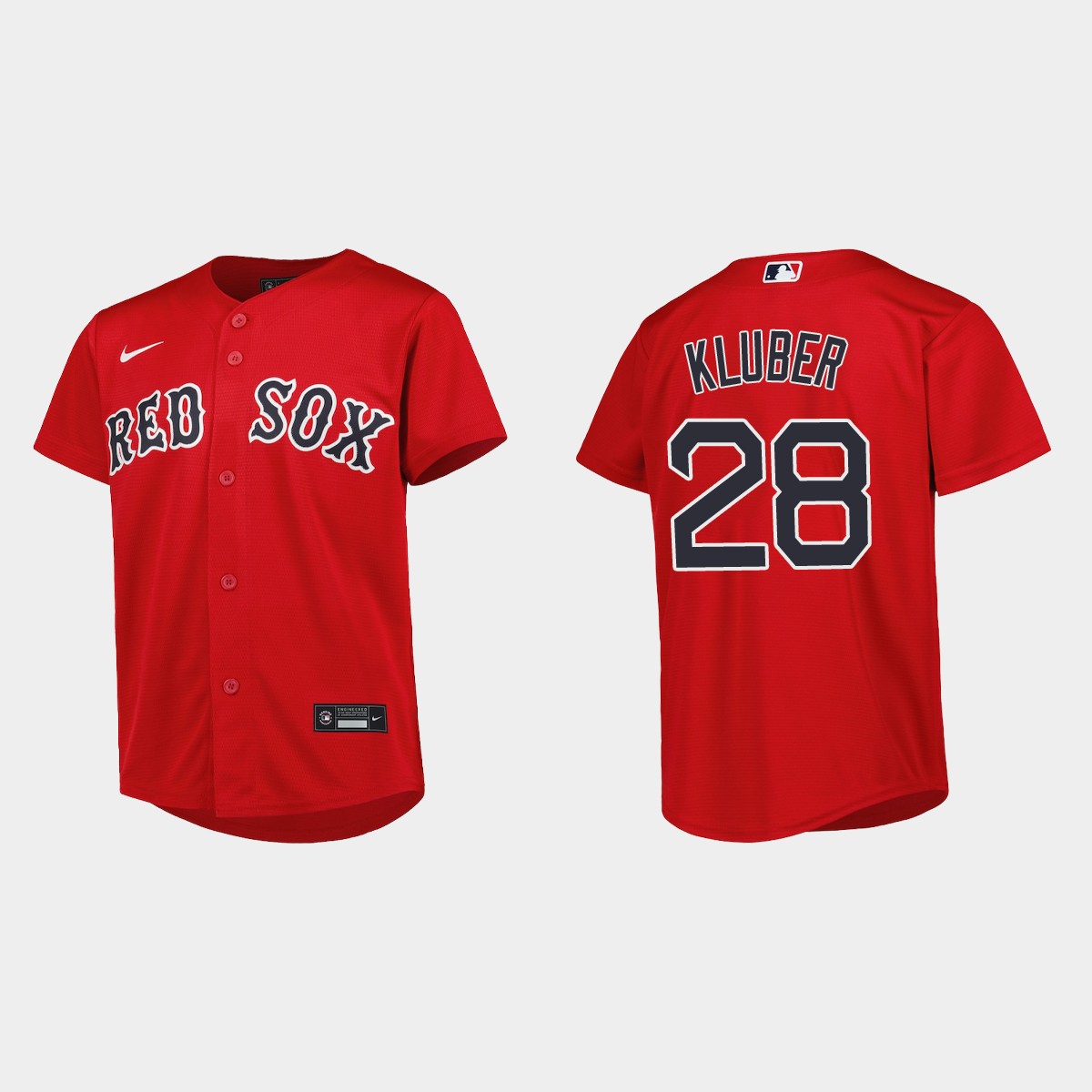 Youth Boston Red Sox Corey Kluber Red  Alternate Jersey