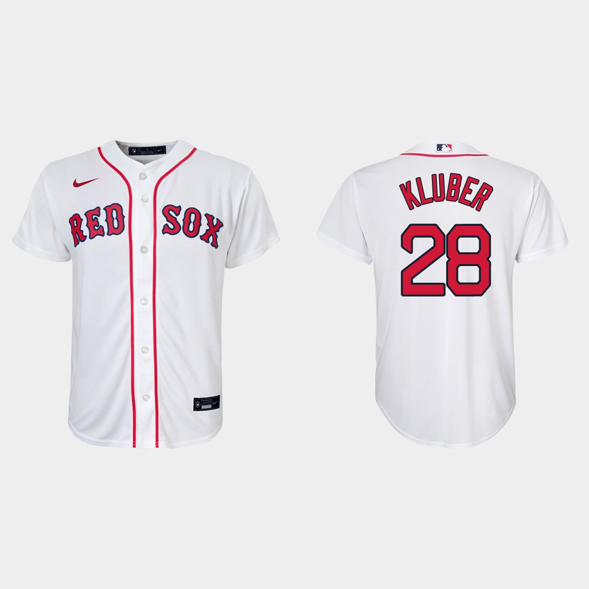 Youth Boston Red Sox Corey Kluber White  Home Jersey