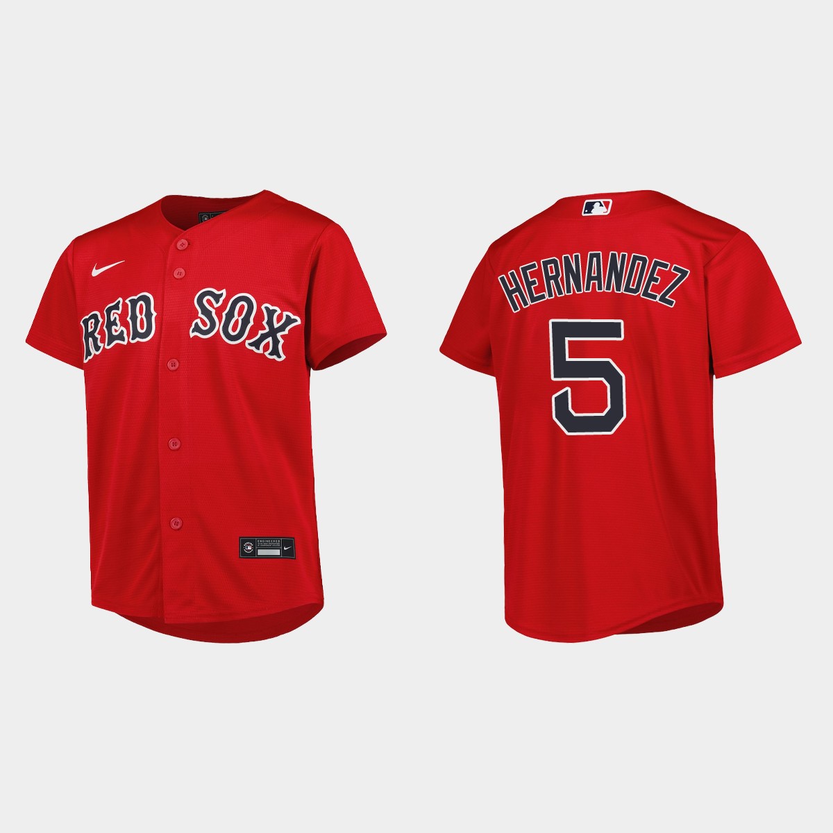 Youth Boston Red Sox Enrique Hernandez Red  Alternate Jersey