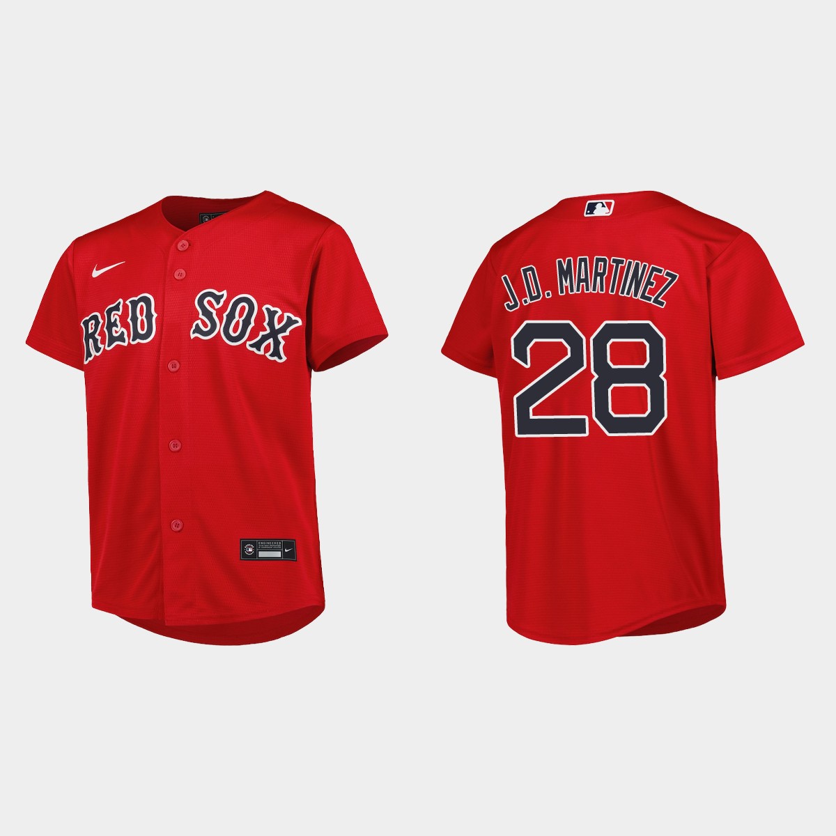 Youth Boston Red Sox J.D. Martinez Red  Alternate Jersey