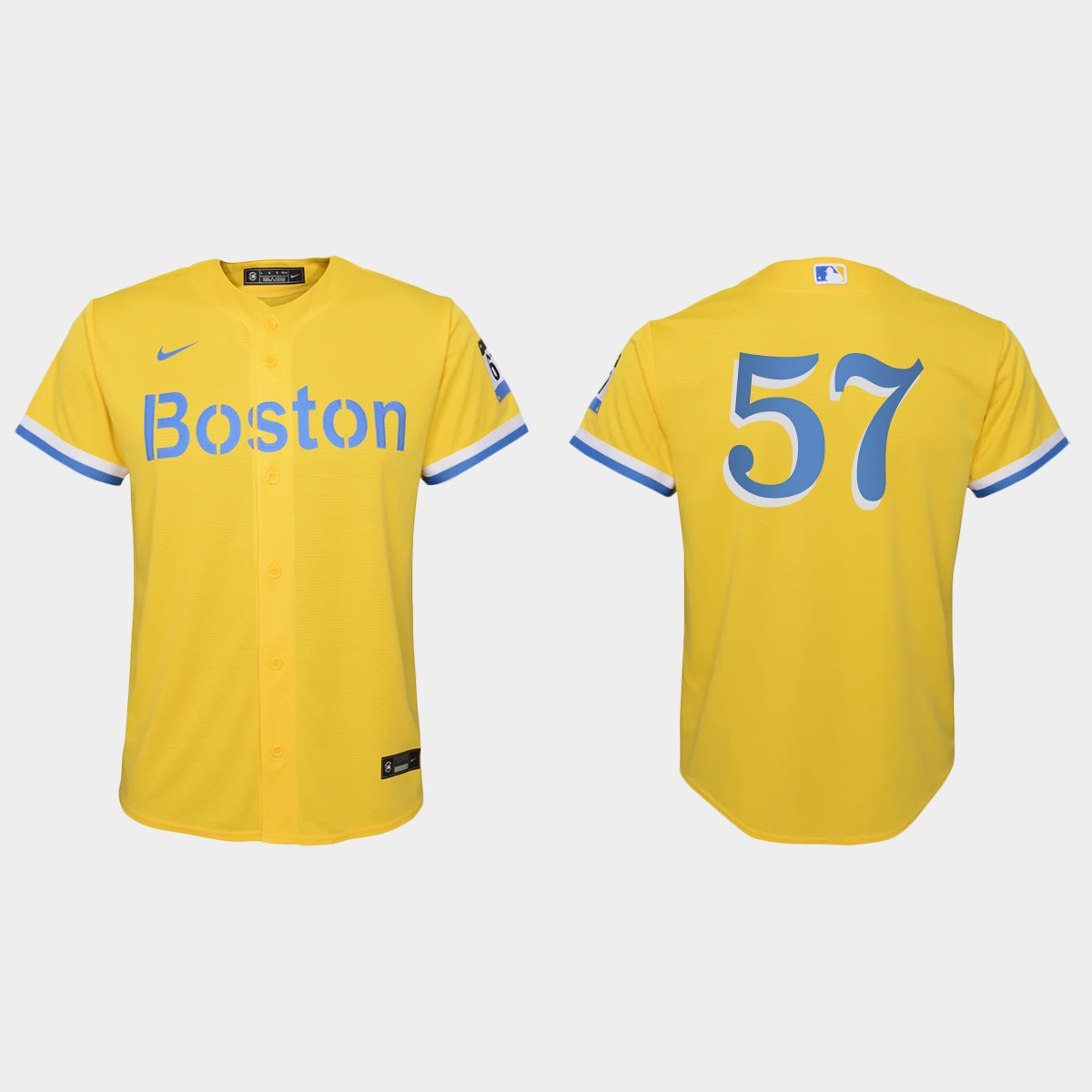 Youth Boston Red Sox Joely Rodriguez Gold Light Blue City Connect  Jersey