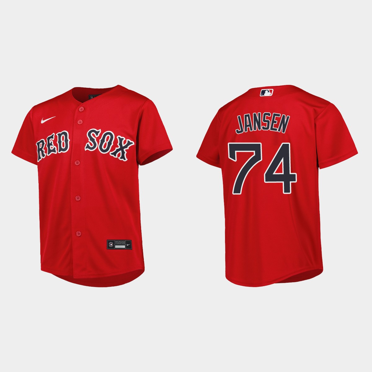 Youth Boston Red Sox Kenley Jansen Red  Alternate Jersey