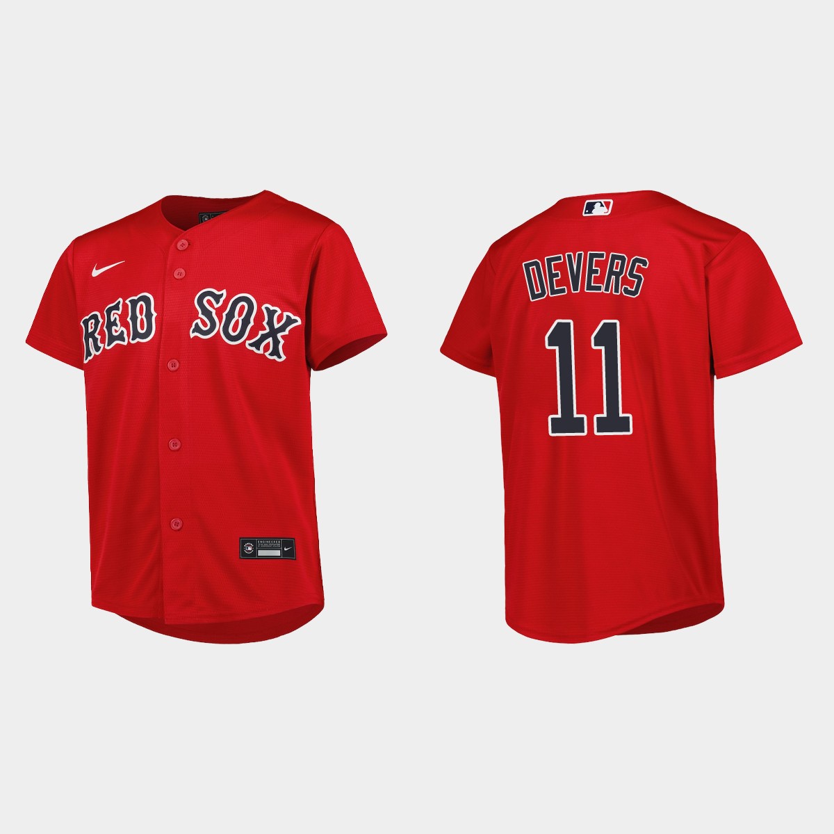 Youth Boston Red Sox Rafael Devers Red  Alternate Jersey