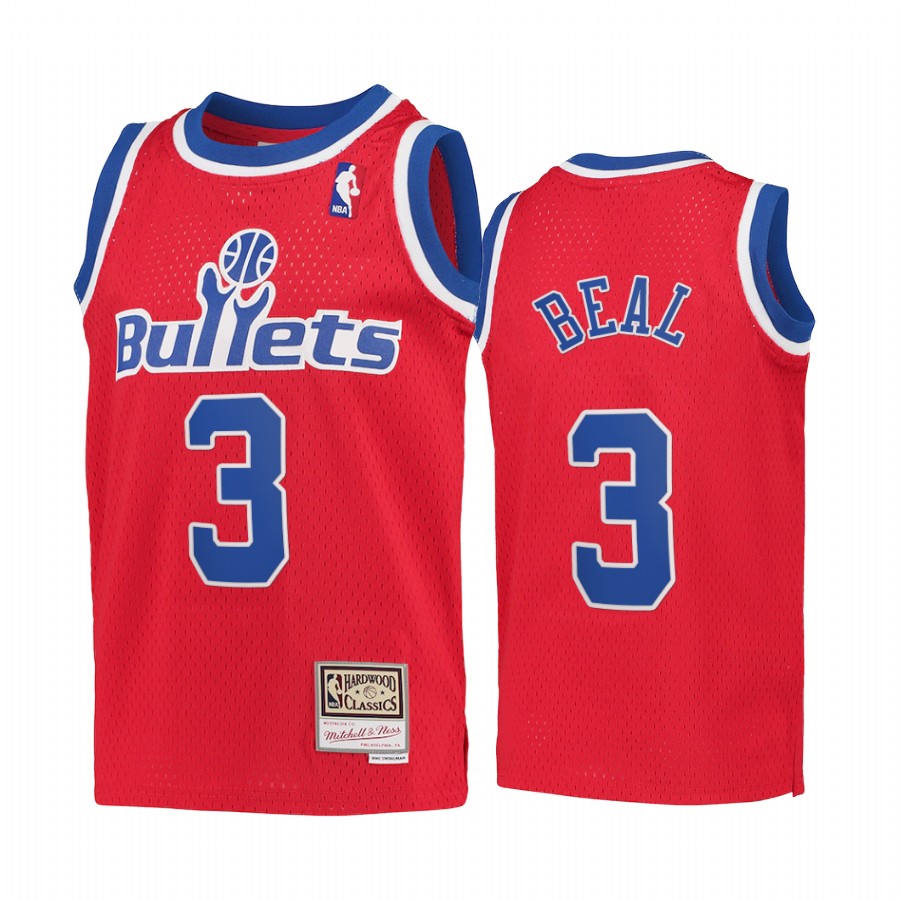 Youth Bradley Beal Washington Wizards Kids Red Hardwood Classics Jersey