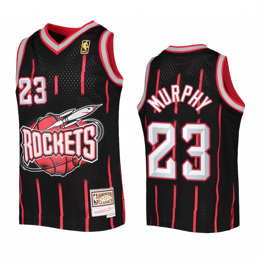 Youth Calvin Murphy Houston Rockets Black Reload Jersey Hardwood Classics