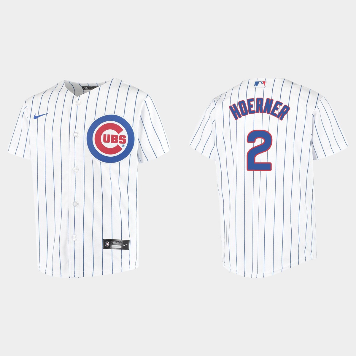 Youth Chicago Cubs #2 Nico Hoerner White  Home Jersey