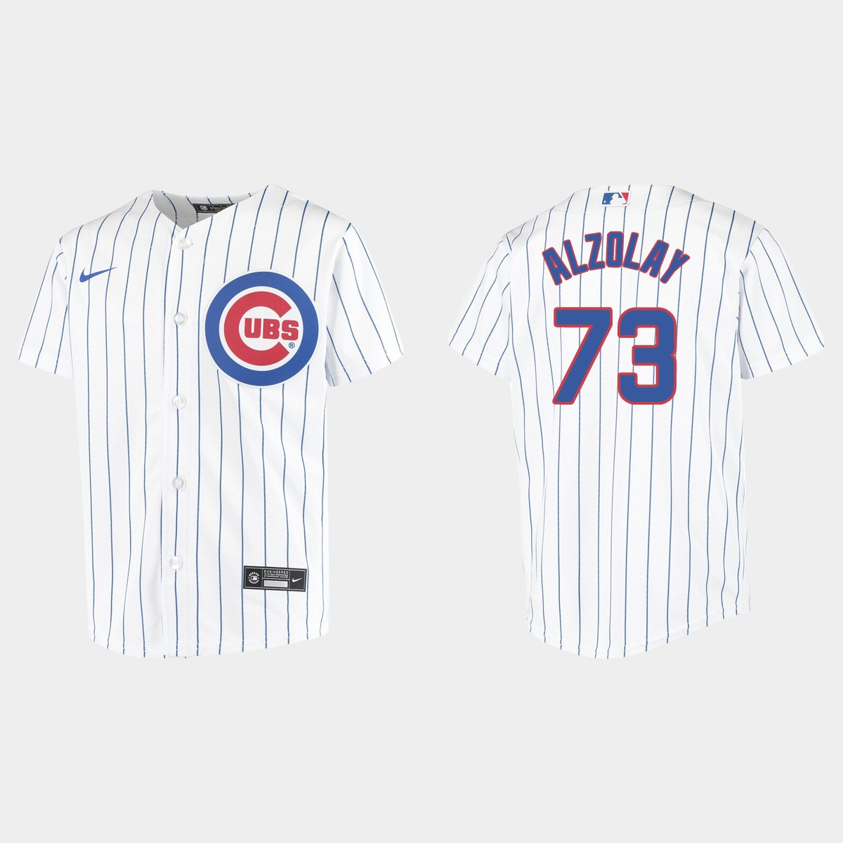 Youth Chicago Cubs #73 Adbert Alzolay White  Home Jersey