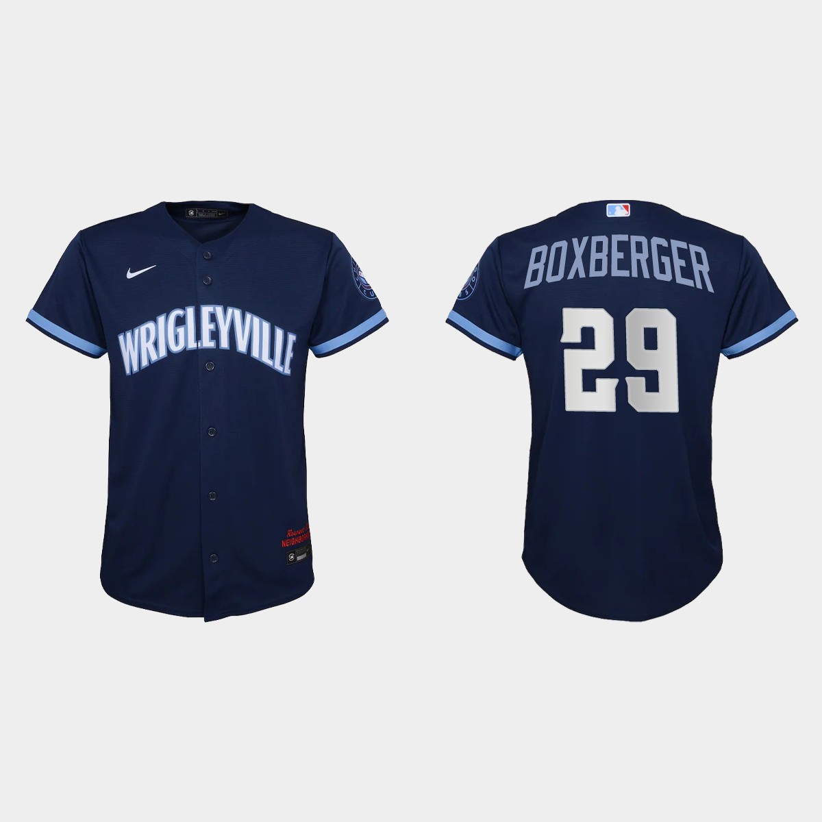 Youth Chicago Cubs Brad Boxberger Navy City Connect  Jersey