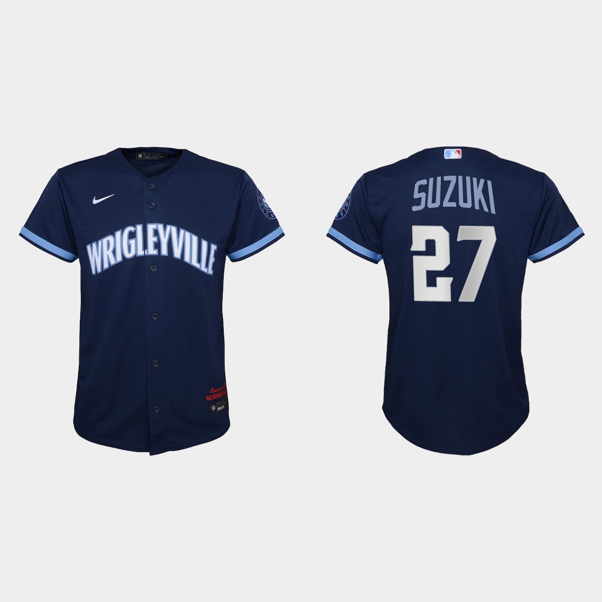 Youth Chicago Cubs Seiya Suzuki Navy City Connect  Jersey