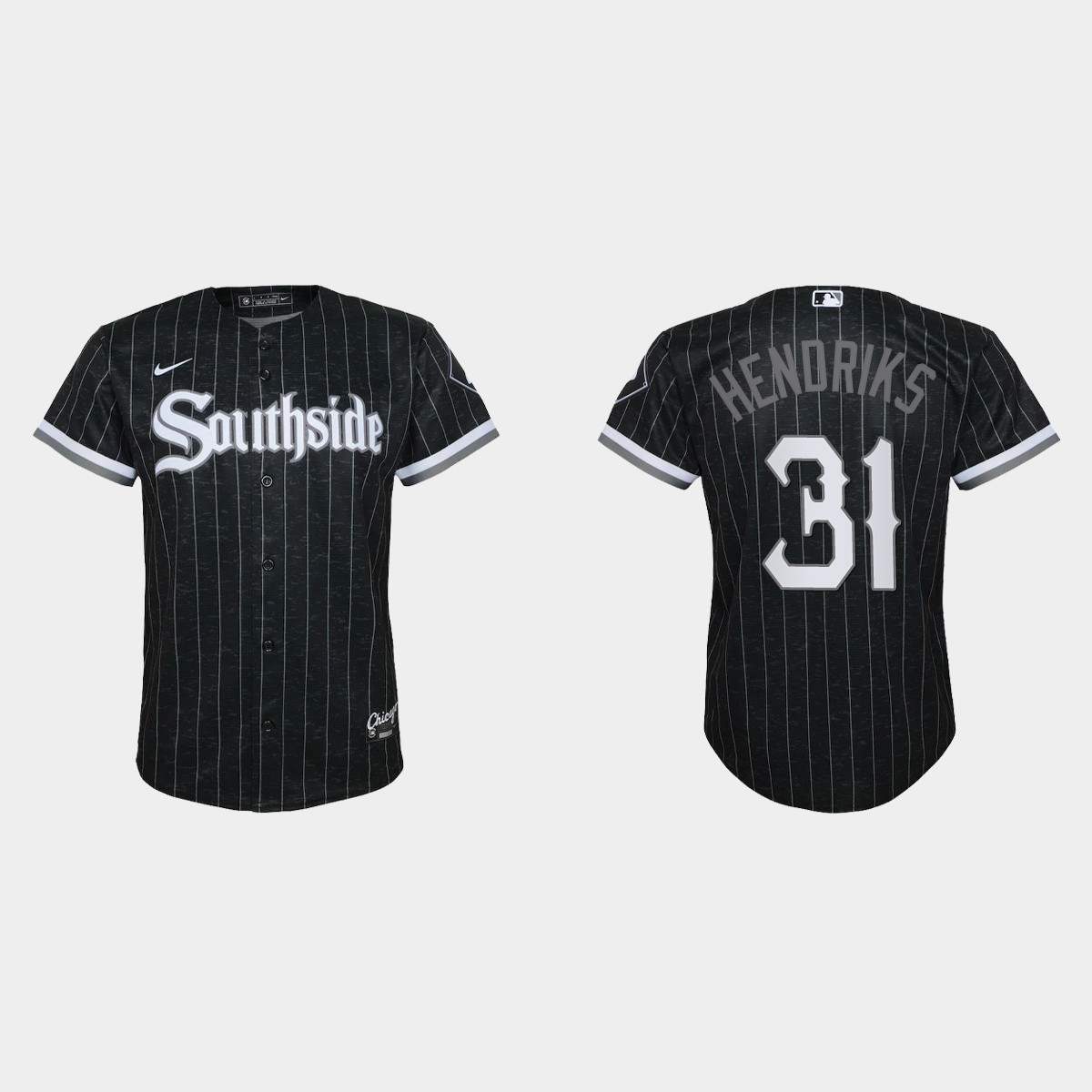 Youth Chicago White Sox #31 Liam Hendriks Black 2021 City Connect  Jersey